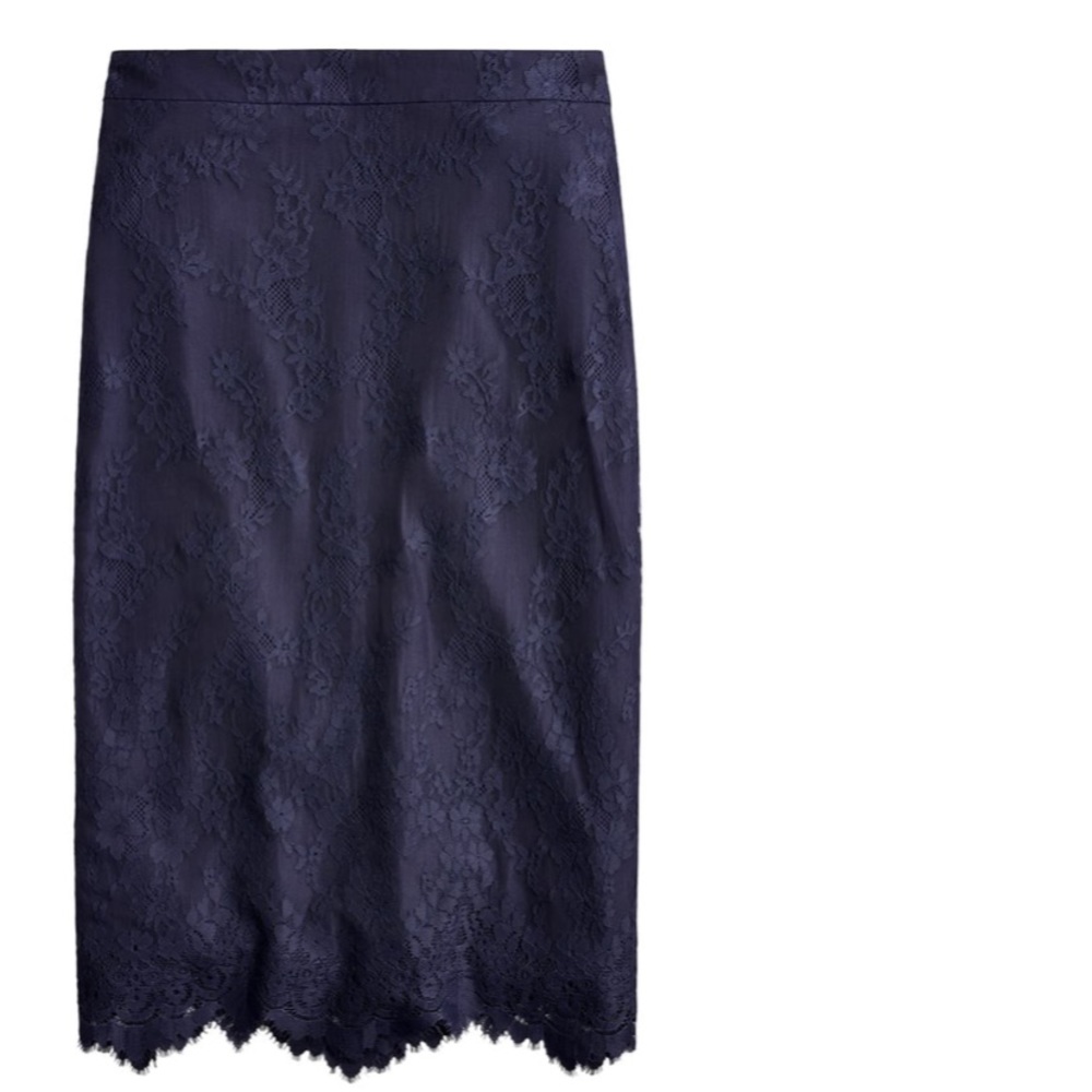 Jcrew Chantilly Lace Pencil Skirt